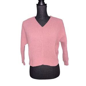 Chloe + Cyrus Tania V-neck Cropped Sweater